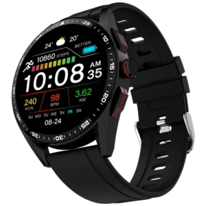 The Minimalist Two-Hand Black Leather Watch